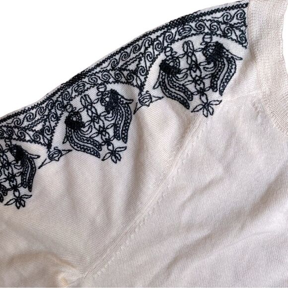 J Crew Embroidered Wool Sweater XS Oversized - Picture 3 of 5